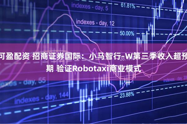 可盈配资 招商证券国际：小马智行-W第三季收入超预期 验证Robotaxi商业模式