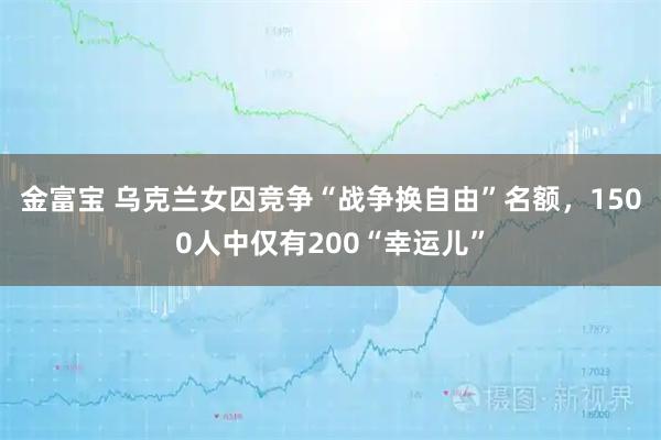 金富宝 乌克兰女囚竞争“战争换自由”名额，1500人中仅有200“幸运儿”